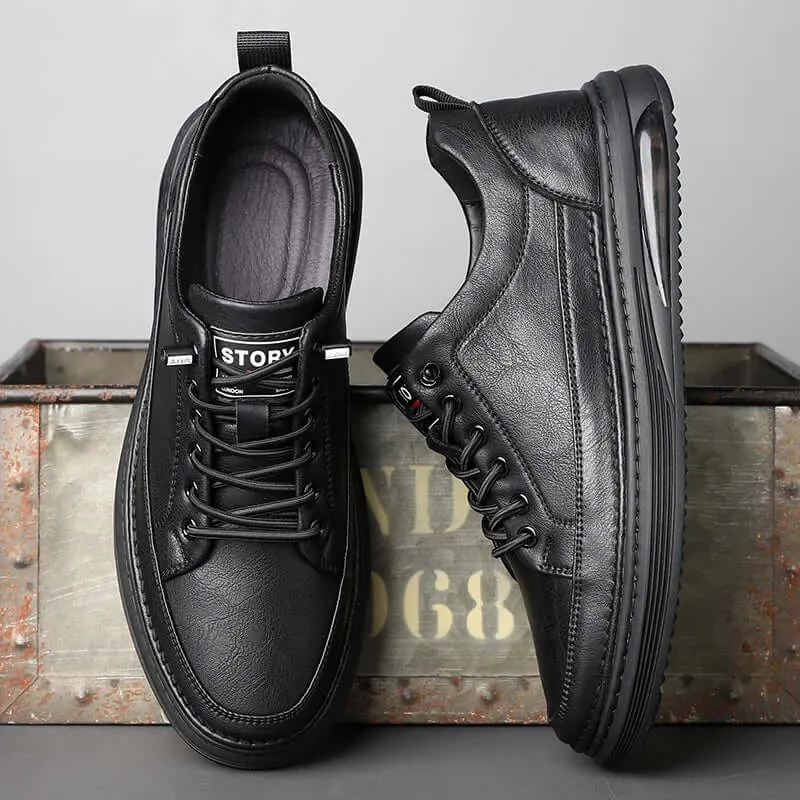 Men's Classic Genuine Leather Sneakers with Comfortable Insole