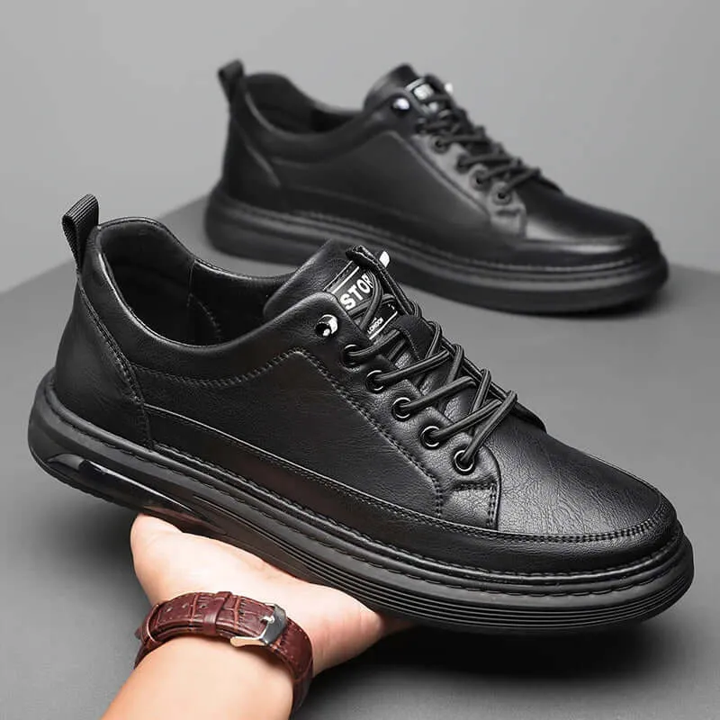Men's Classic Genuine Leather Sneakers with Comfortable Insole