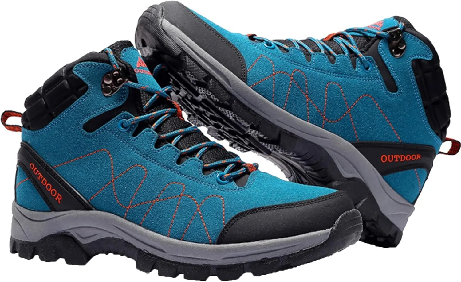 Mens Hiking Boots Waterproof Plus Cashmere Walking Boots Outdoor Camping Climbing Running Non-Slip