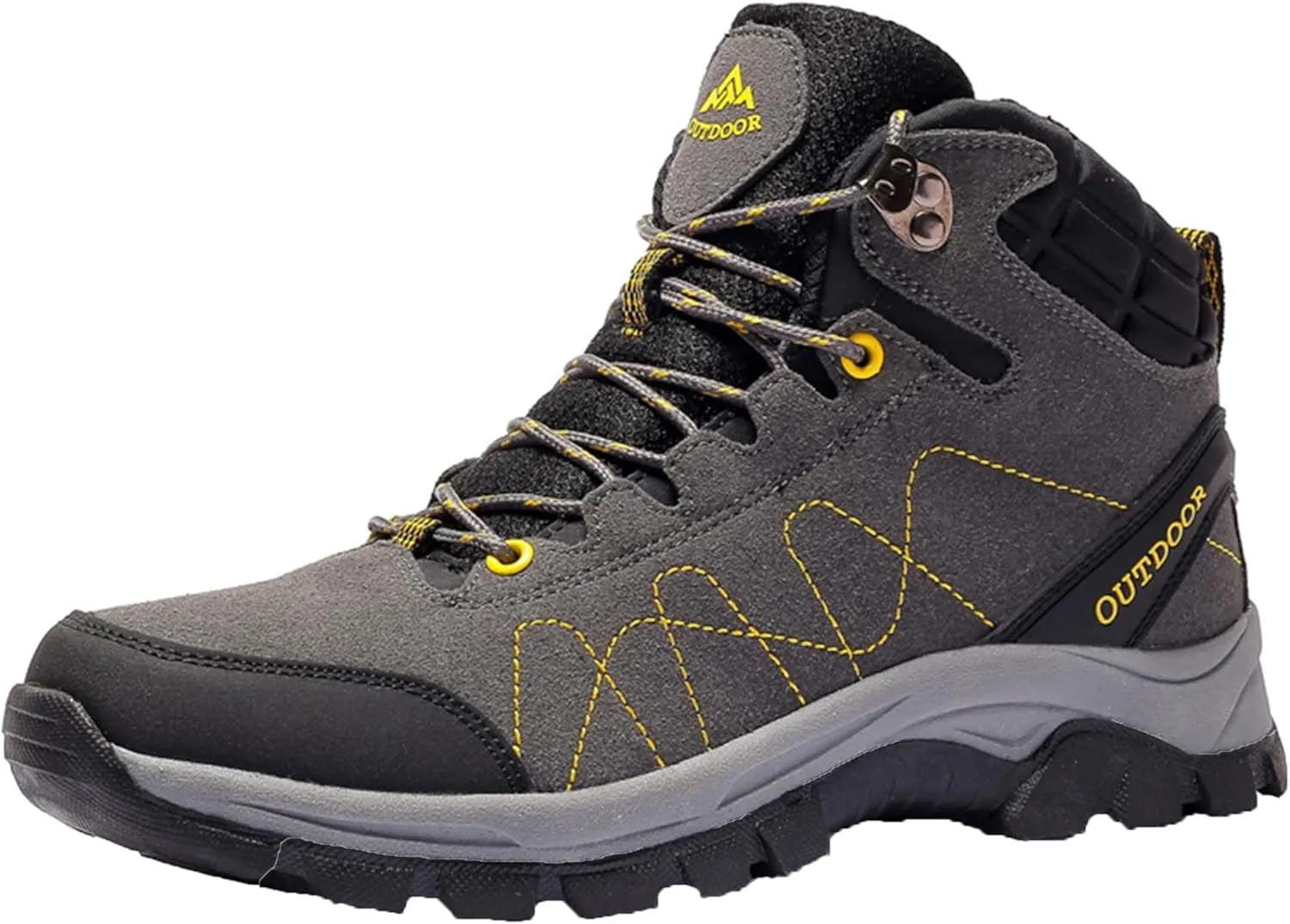 Mens Hiking Boots Waterproof Plus Cashmere Walking Boots Outdoor Camping Climbing Running Non-Slip