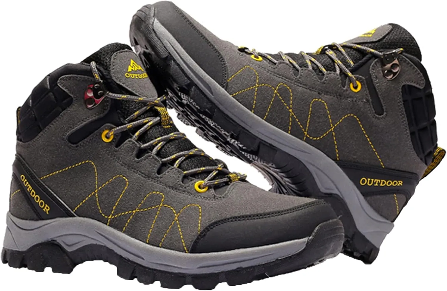 Mens Hiking Boots Waterproof Plus Cashmere Walking Boots Outdoor Camping Climbing Running Non-Slip