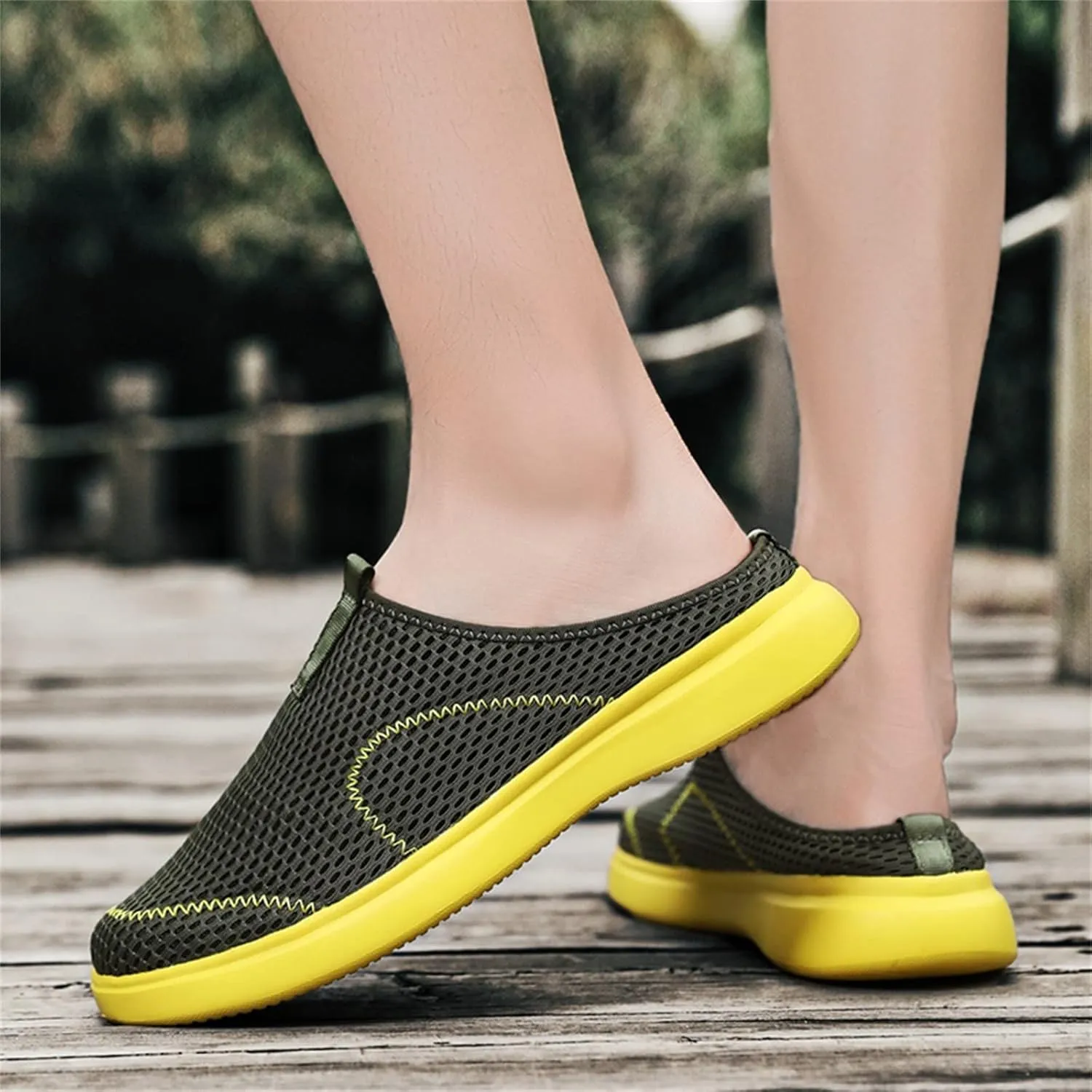 Mens Running Shoes Slip-on Walking Tennis Sneakers Lightweight Breathable Casual Soft Sole Mesh Workout Sports Shoes