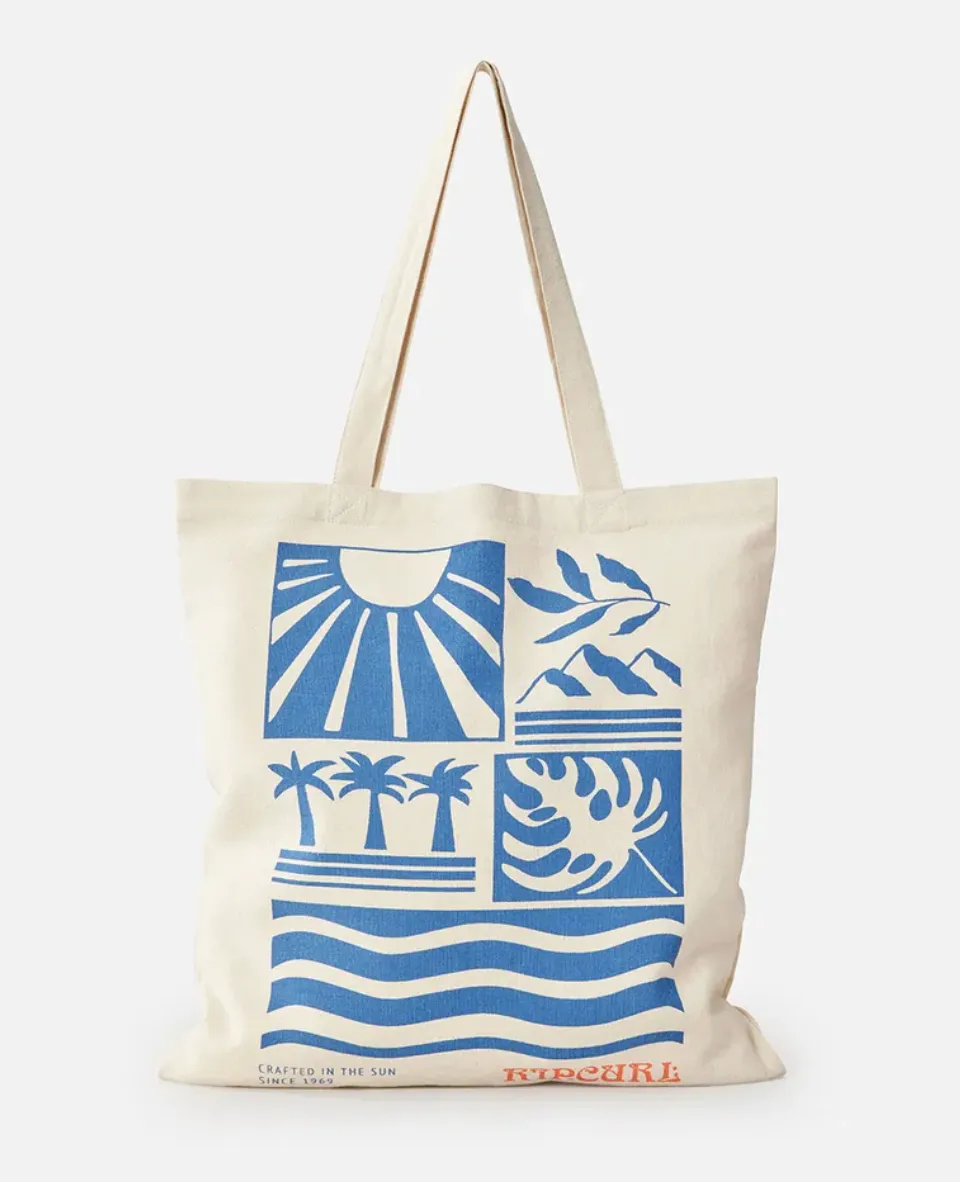 Mixed Shopper 3L Tote- White