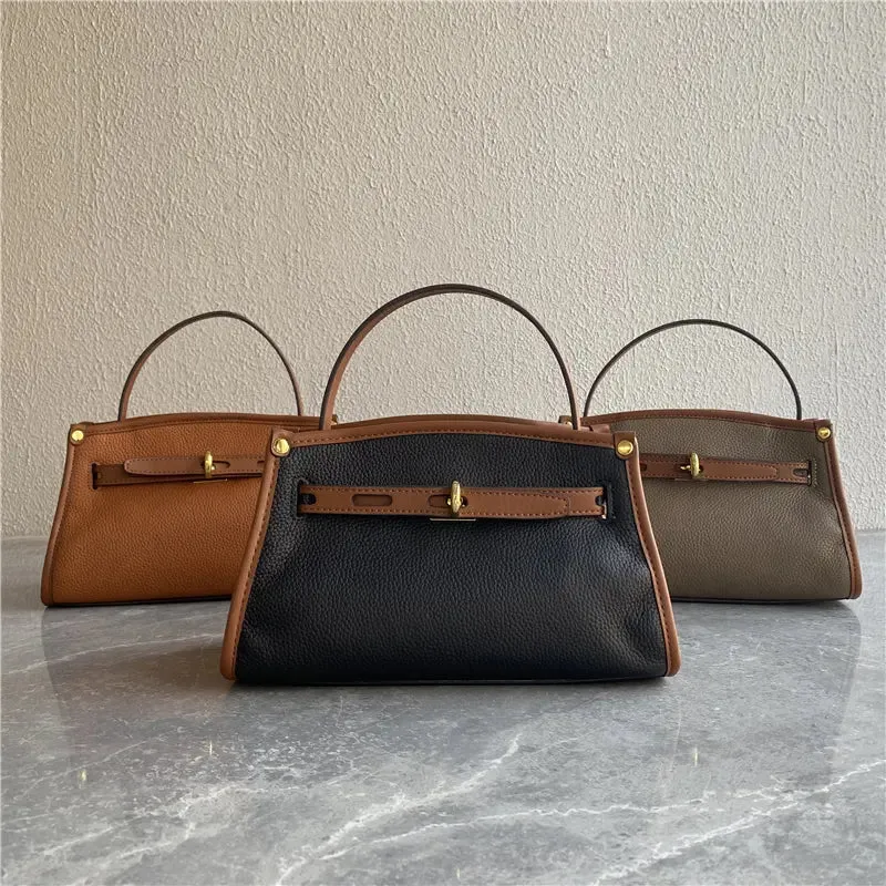 Mugrs™ Chic Leather Kelly Tote Bag