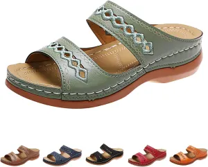 Orthopedic Sandals for Women 2025 Beach Slipsole Open Toe Comfortable Arch Support Wedge Slippers Spring Summer Walking Shoes Outdoor Shoe