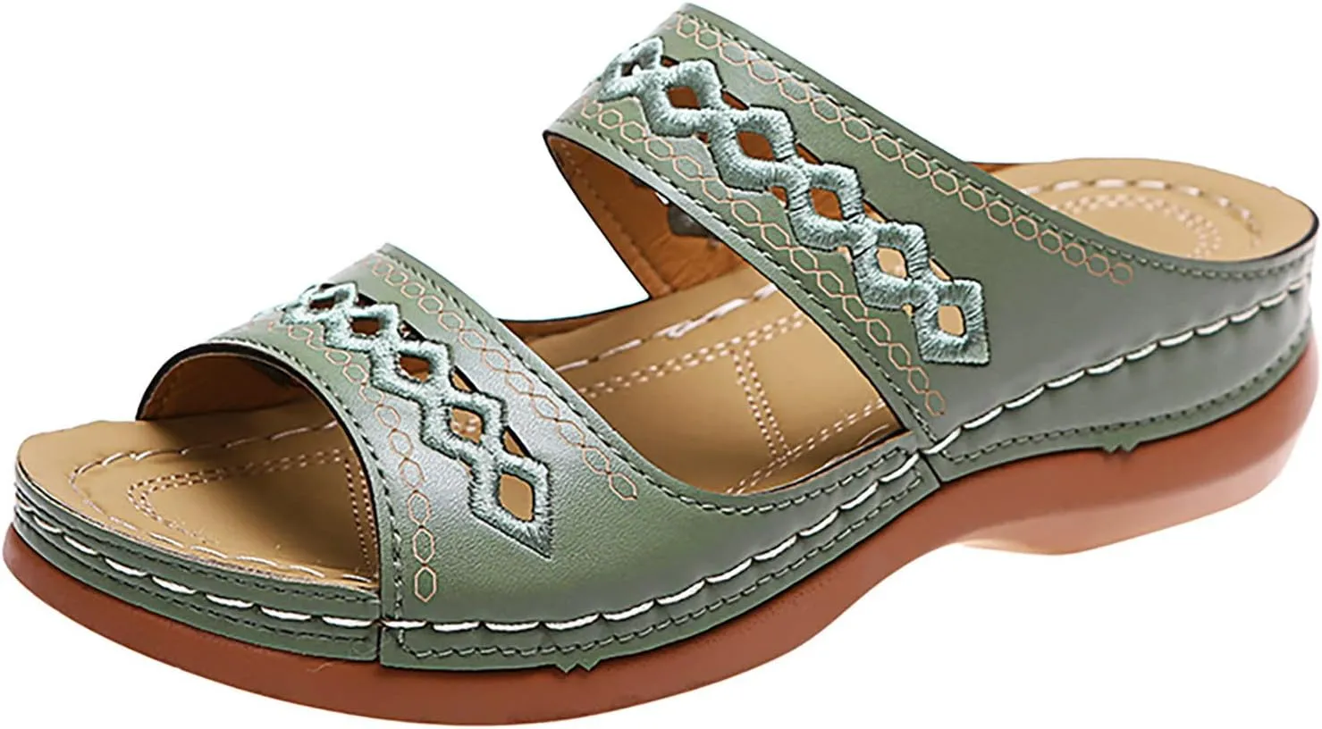 Orthopedic Sandals for Women 2025 Beach Slipsole Open Toe Comfortable Arch Support Wedge Slippers Spring Summer Walking Shoes Outdoor Shoe