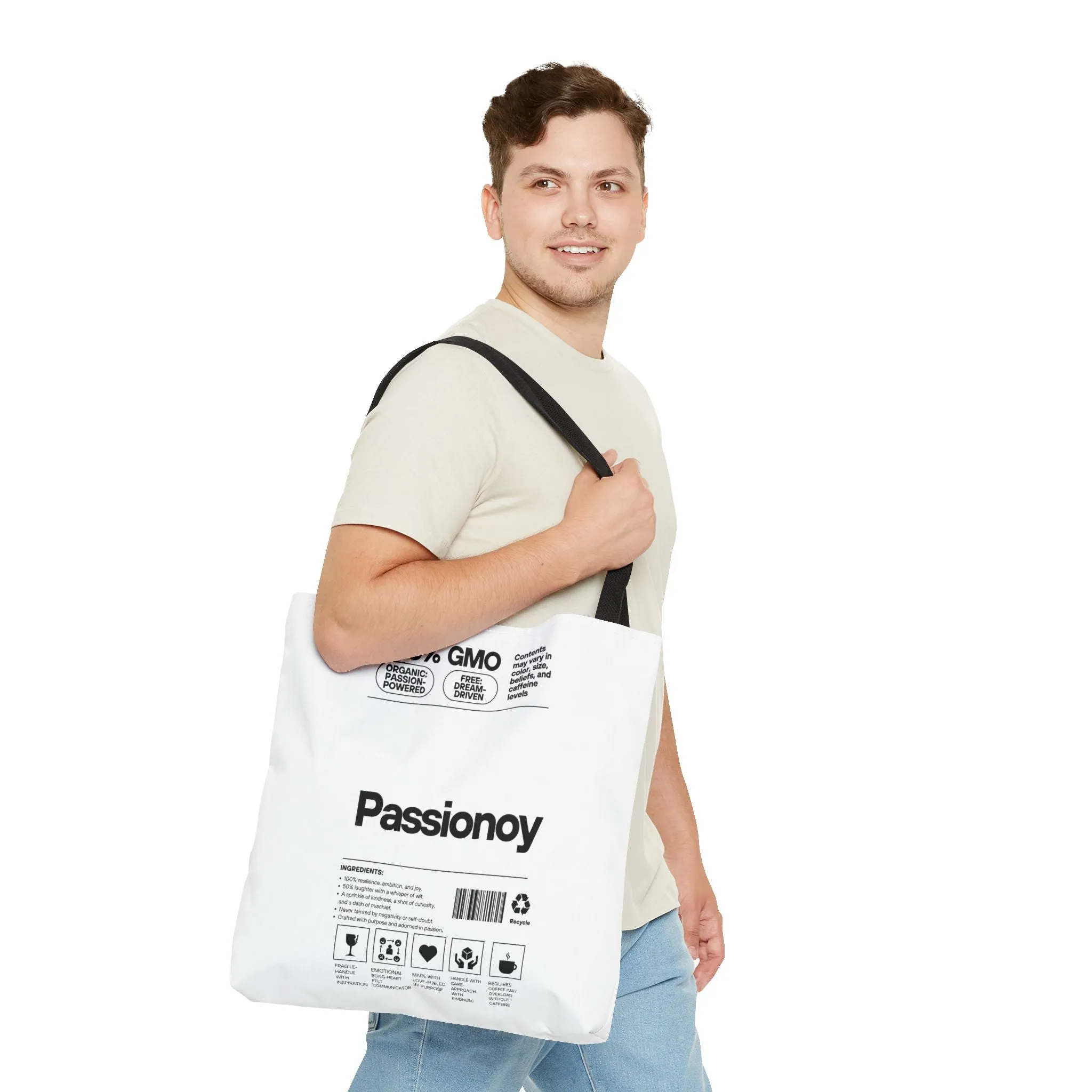 Passionoy Label Tote Bag - Custom Printed Stylish and Functional Tote