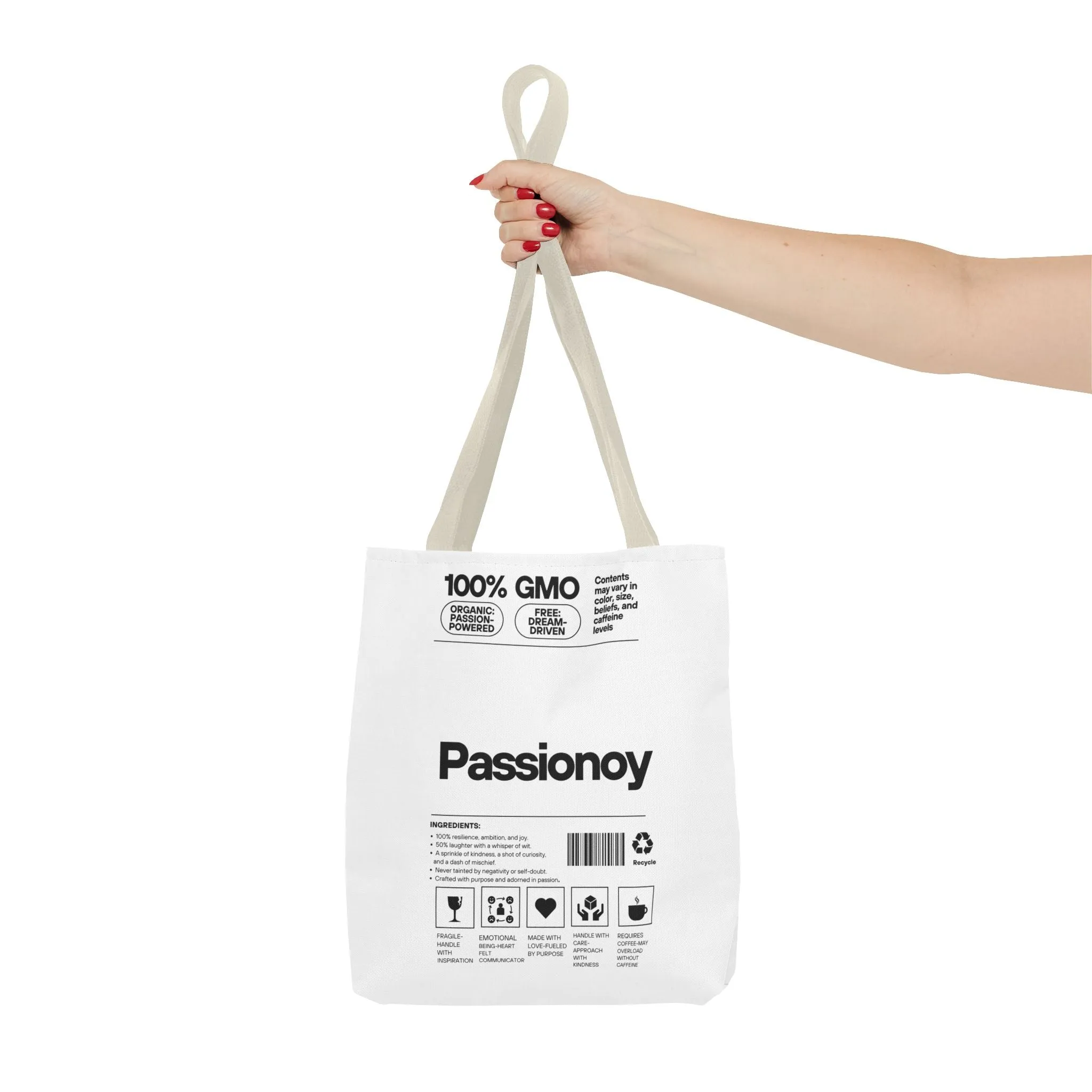 Passionoy Label Tote Bag - Custom Printed Stylish and Functional Tote