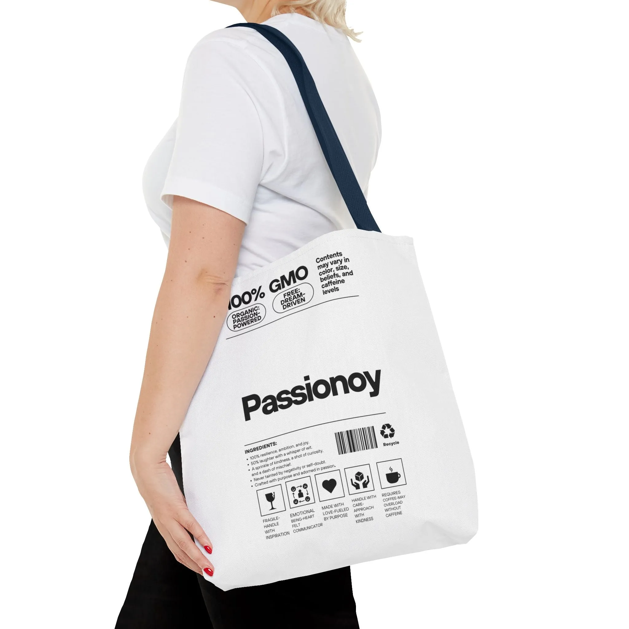 Passionoy Label Tote Bag - Custom Printed Stylish and Functional Tote