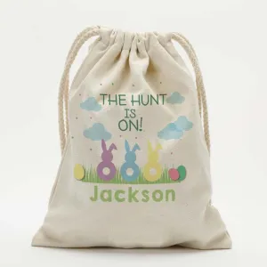 Personalized Easter Bunnies Kids Drawstring Sack