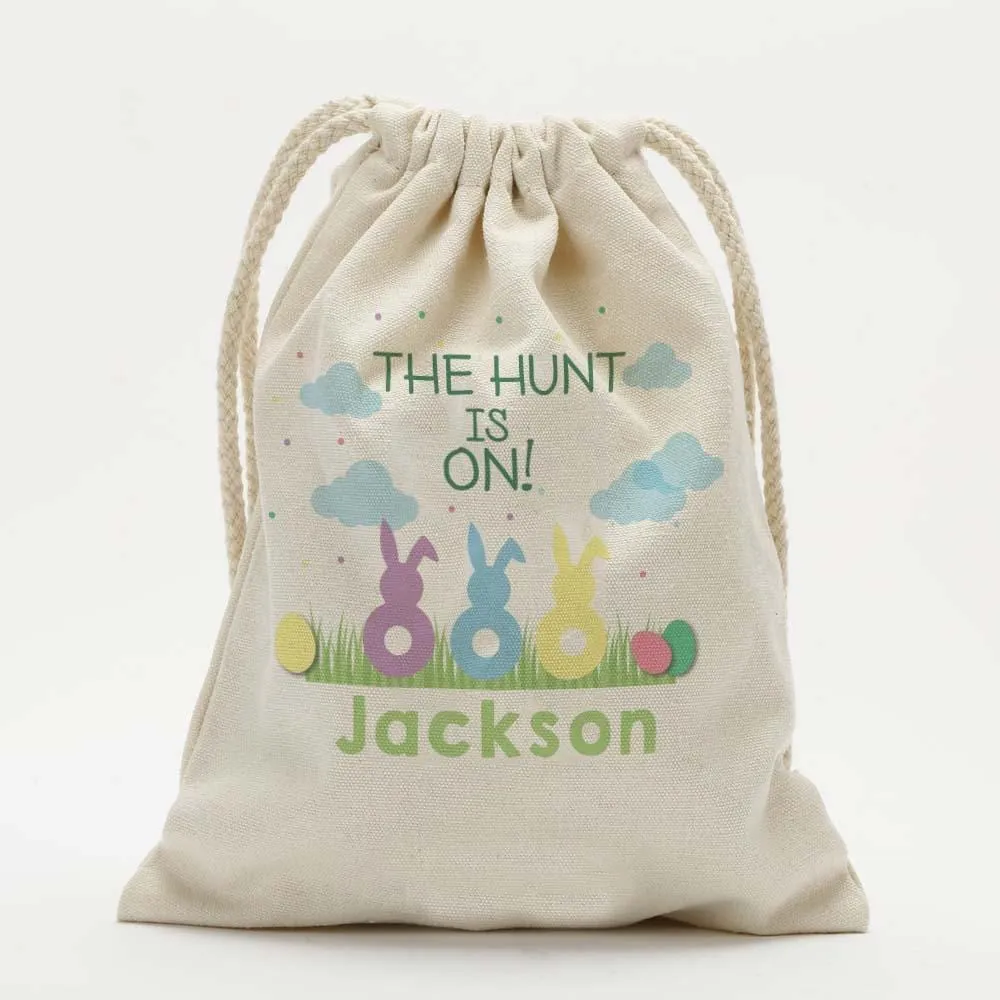 Personalized Easter Bunnies Kids Drawstring Sack