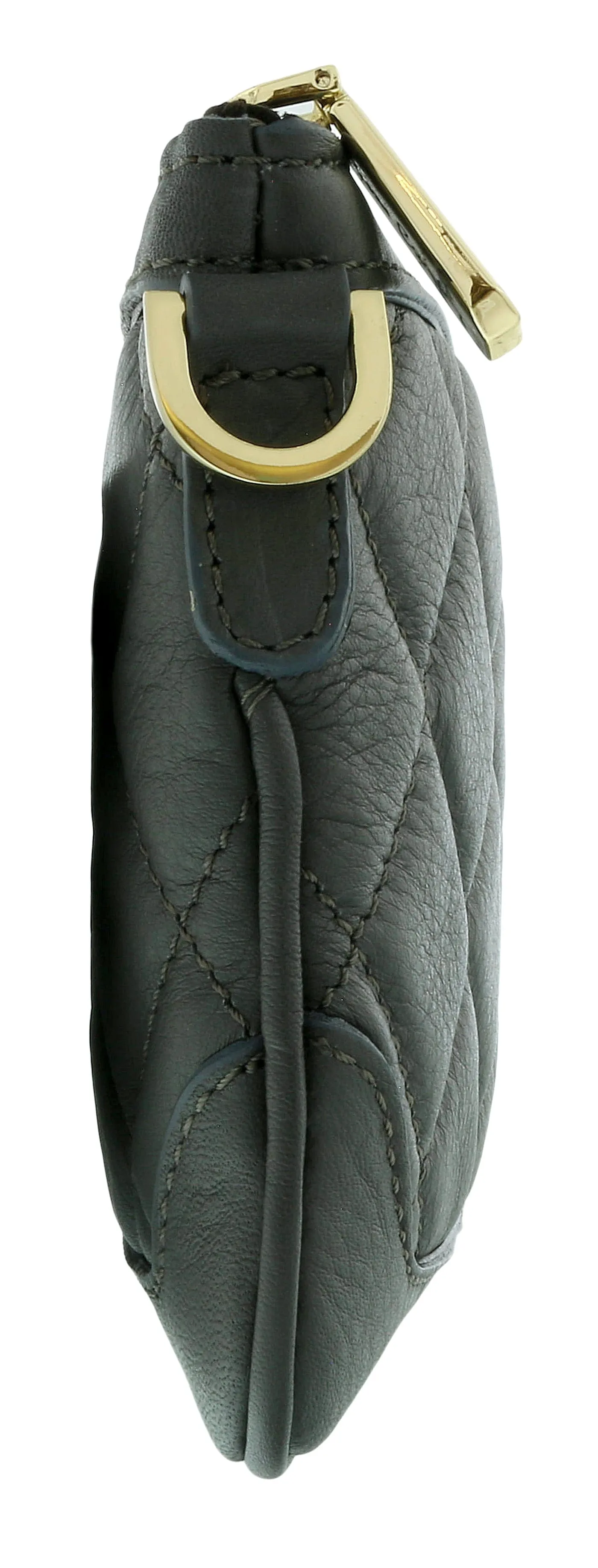 Pierre Cardin ;ight Grey Leather Quilted Crossbody Bag