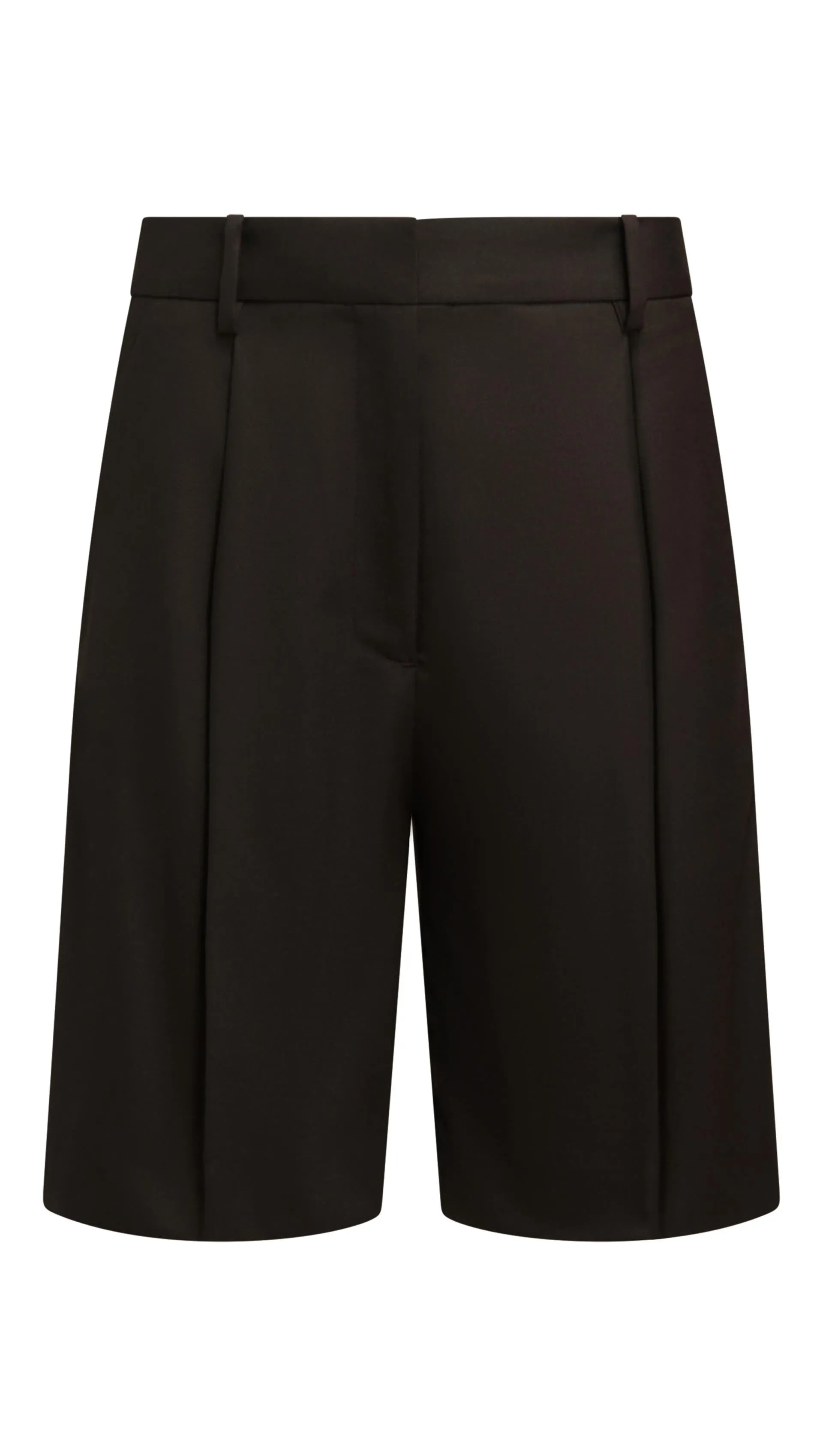 Pleated Shorts in Seasonless Wool | Smoke
