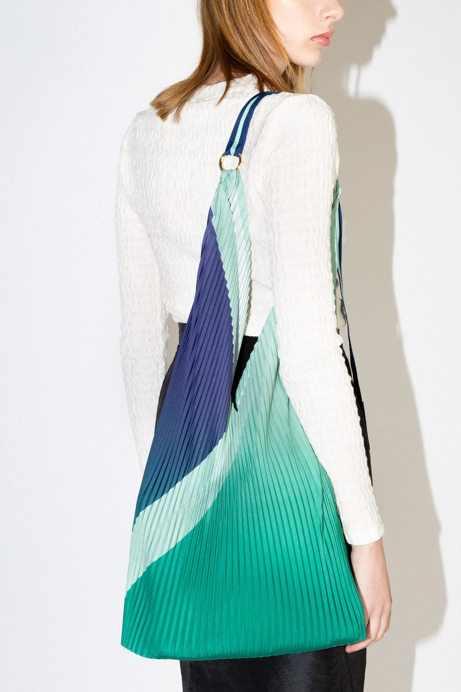 Pleated Y Bag Monica Green