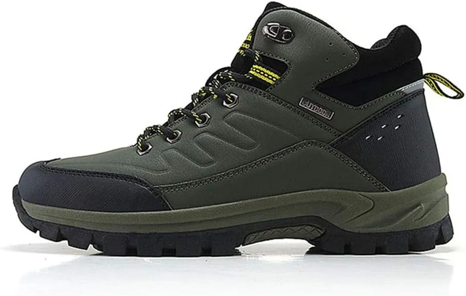Plus Velvet Hiking Shoes, Wear-Resistant and Breathable Leather Cotton Shoes Snow Boots