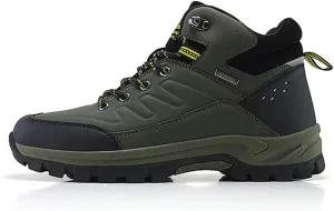 Plus Velvet Hiking Shoes, Wear-Resistant and Breathable Leather Cotton Shoes Snow Boots