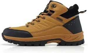 Plus Velvet Hiking Shoes, Wear-Resistant and Breathable Leather Cotton Shoes Snow Boots