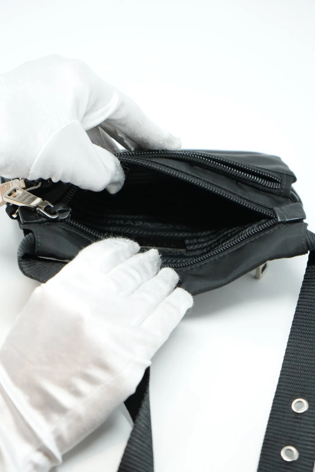 Prada Nylon Mini Shoulder Bag Black