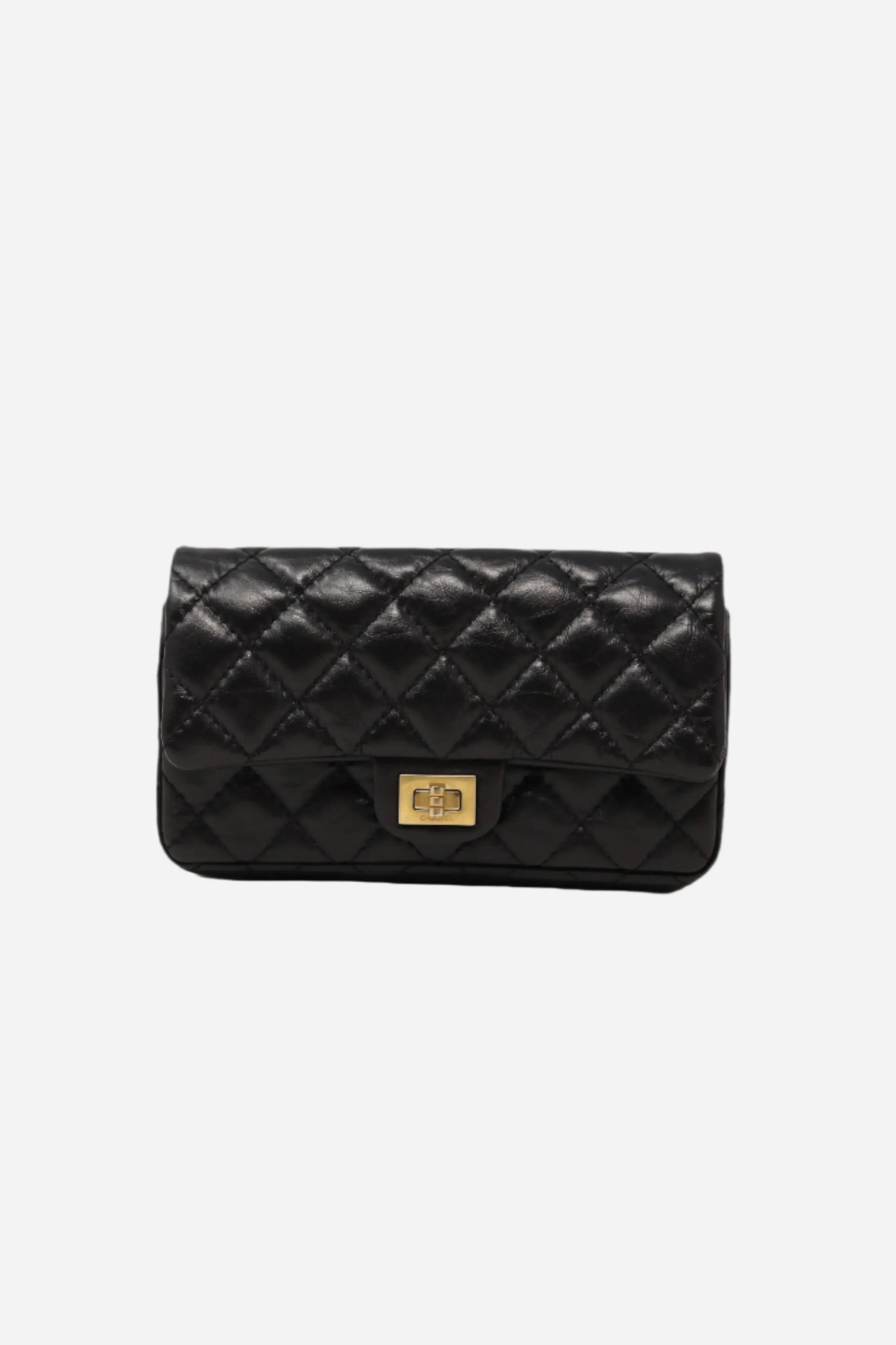 Pre-Owned Chanel 2019 2.55 mini Waist Bag Aged Calfskin