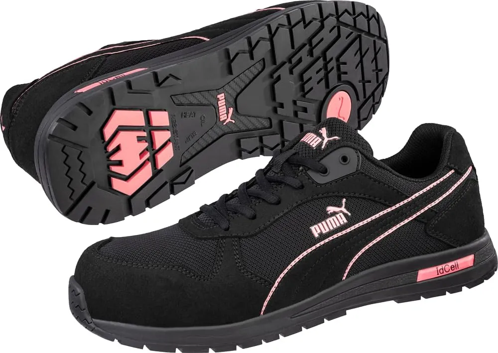 PUMA Women's Frontside Black Pink Eh Industrial Shoe