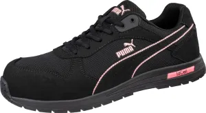 PUMA Women's Frontside Black Pink Eh Industrial Shoe