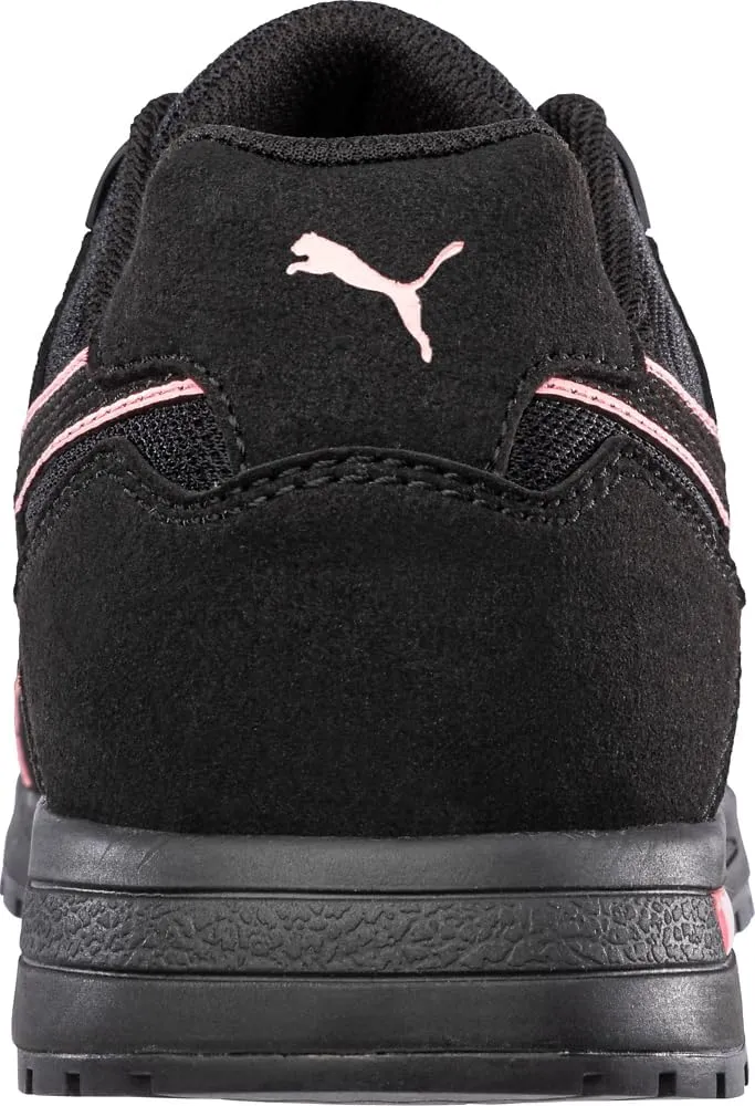 PUMA Women's Frontside Black Pink Eh Industrial Shoe