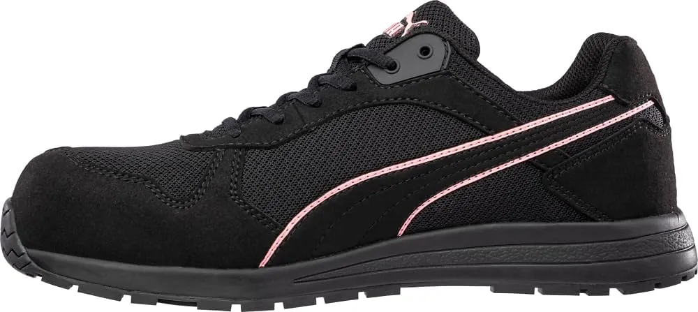 PUMA Women's Frontside Black Pink Eh Industrial Shoe