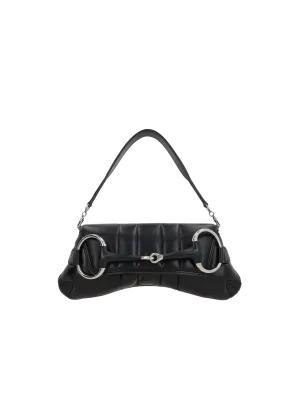 Quilted Horsebit Chain Bag