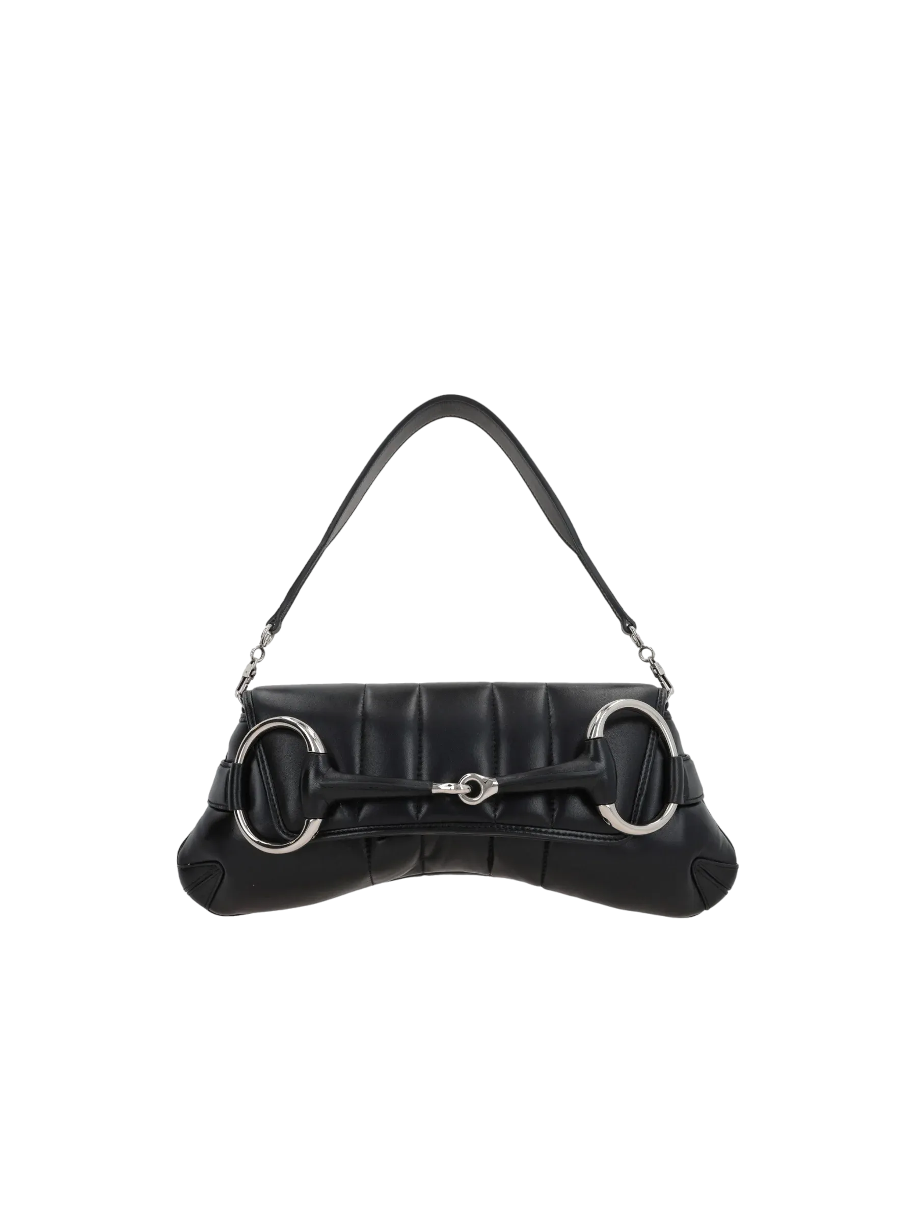 Quilted Horsebit Chain Bag