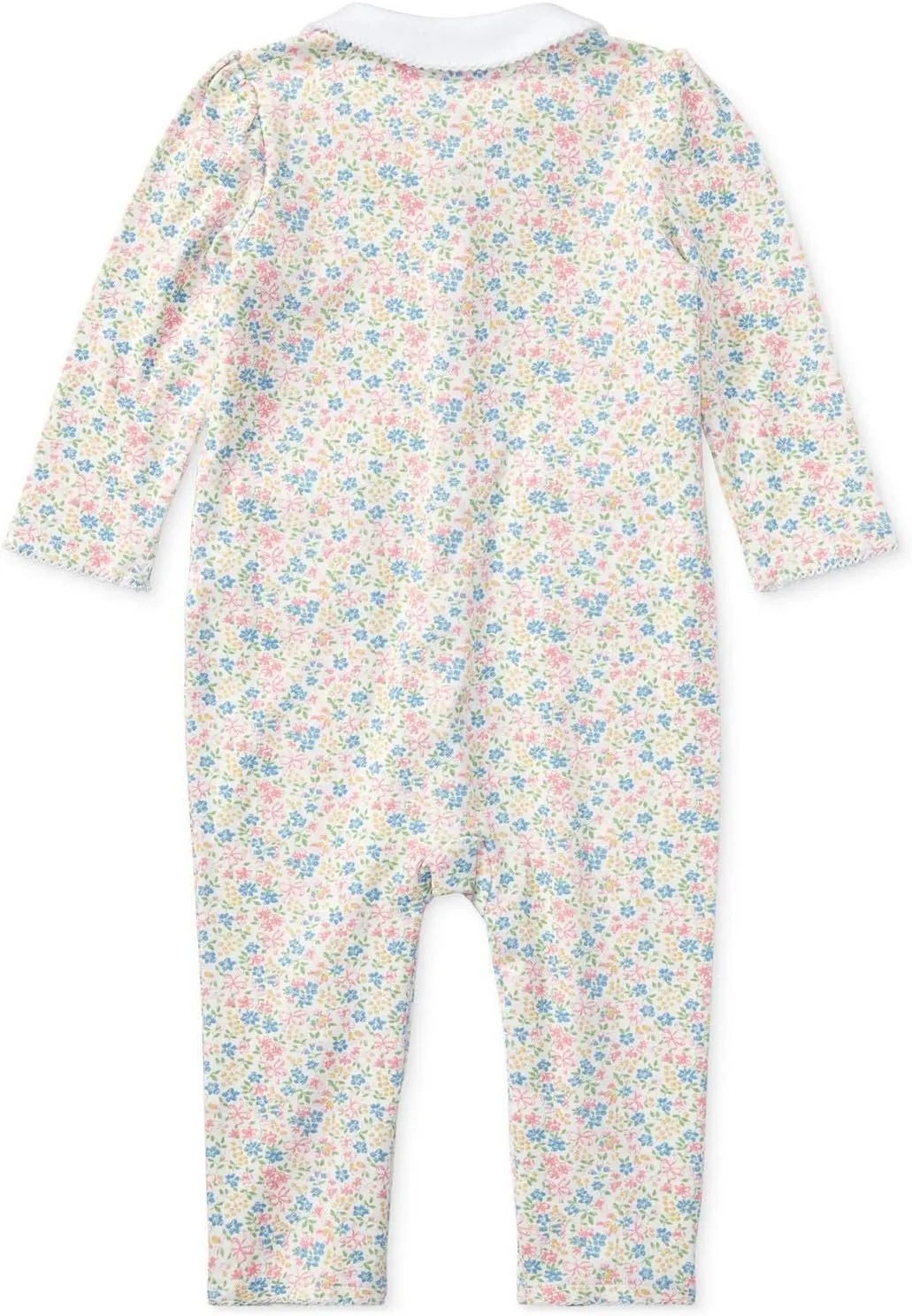 Ralph Lauren Baby Girls Floral Cotton Coverall White Multi