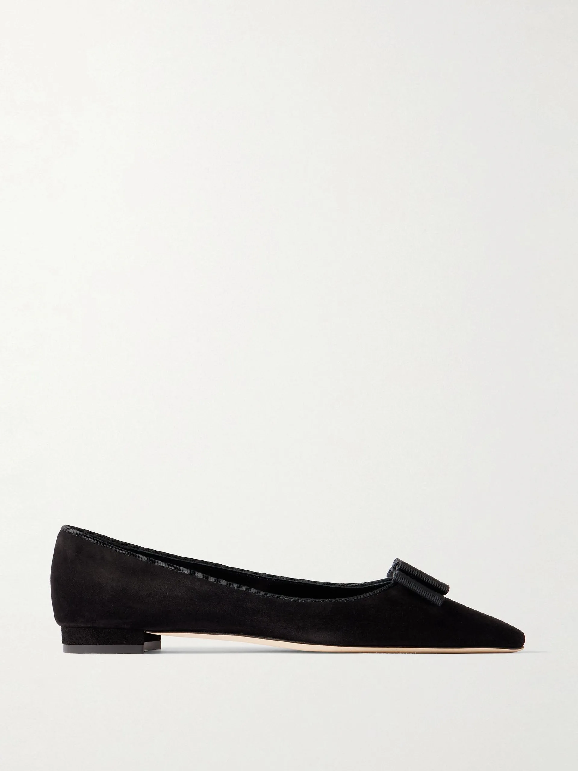 Reador 10 bow-detailed suede point-toe flats