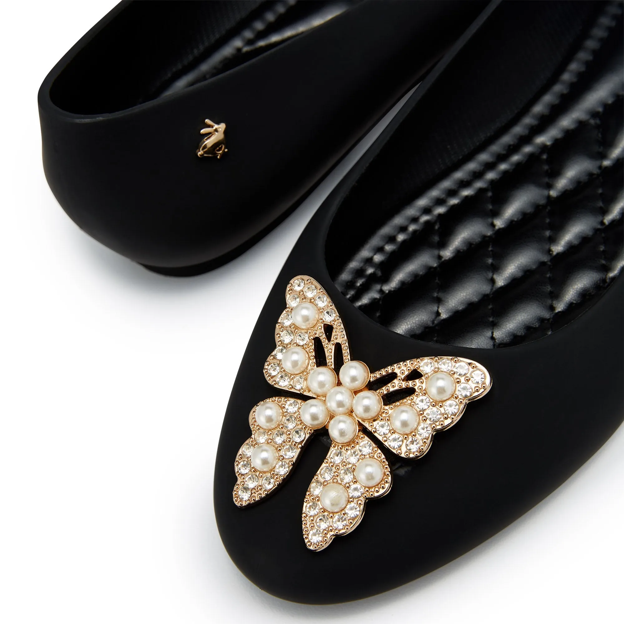 Ronan Butterfly Flat Ballerinas Black