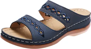 Rvidbe Orthopedic Sandals for Women Fashion, Womens Walking Sandals with Arch Support Anti-Slip Comfortable Sandals Slippers