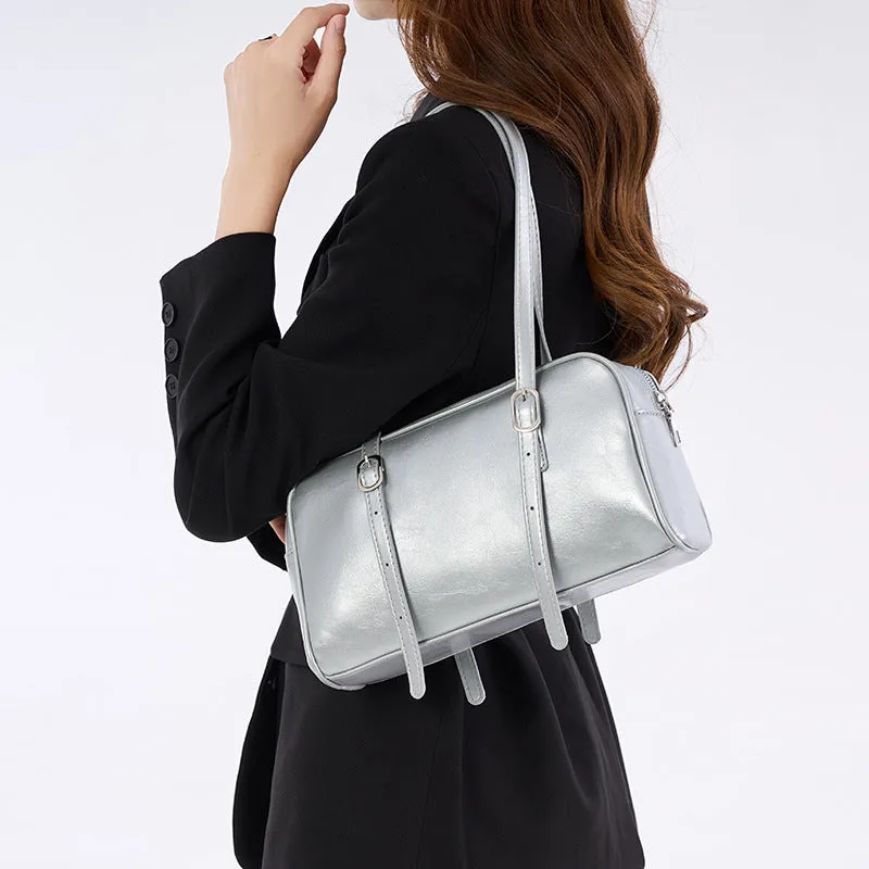 SEALBEER Large capacity bag popular new autumn versatile handbag fashion casual shoulder underarm bag soft leather pillow bag