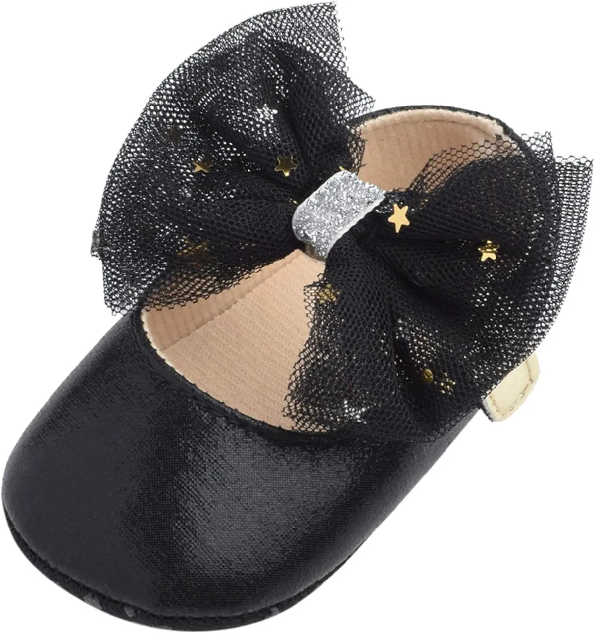 Shoes for Girls Size 9 Toddler Baby Shoes Mary Girls Dress Rubber Flat Sole Bowknot 18 24 Month Baby Shoes