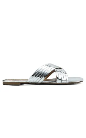 Silver Criss Cross Sliders