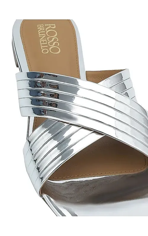 Silver Criss Cross Sliders