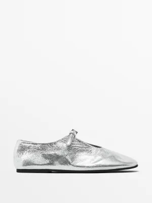 Soft ballet flats with buckle