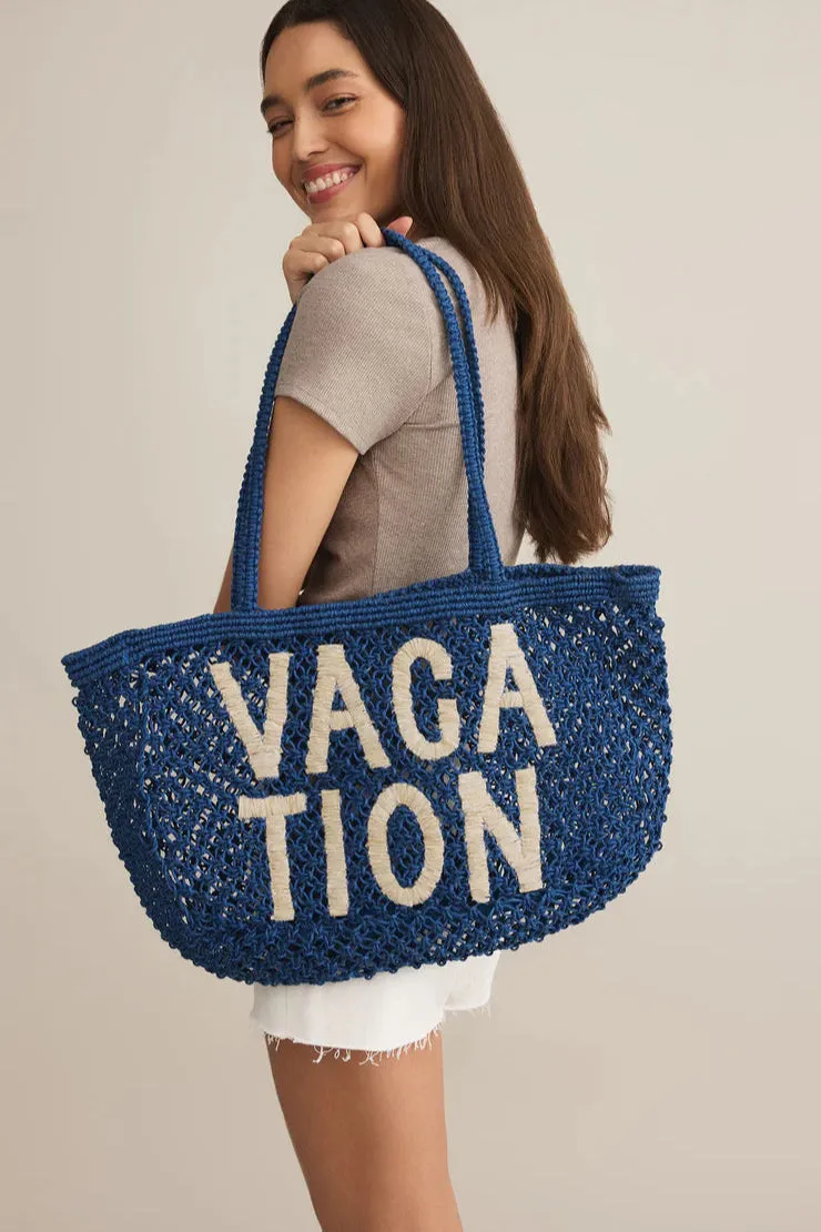 spring raffia tote