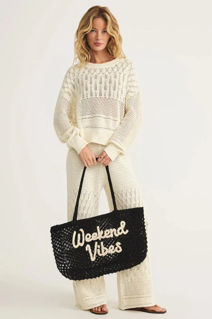 spring raffia tote