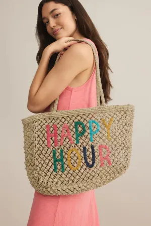 spring raffia tote