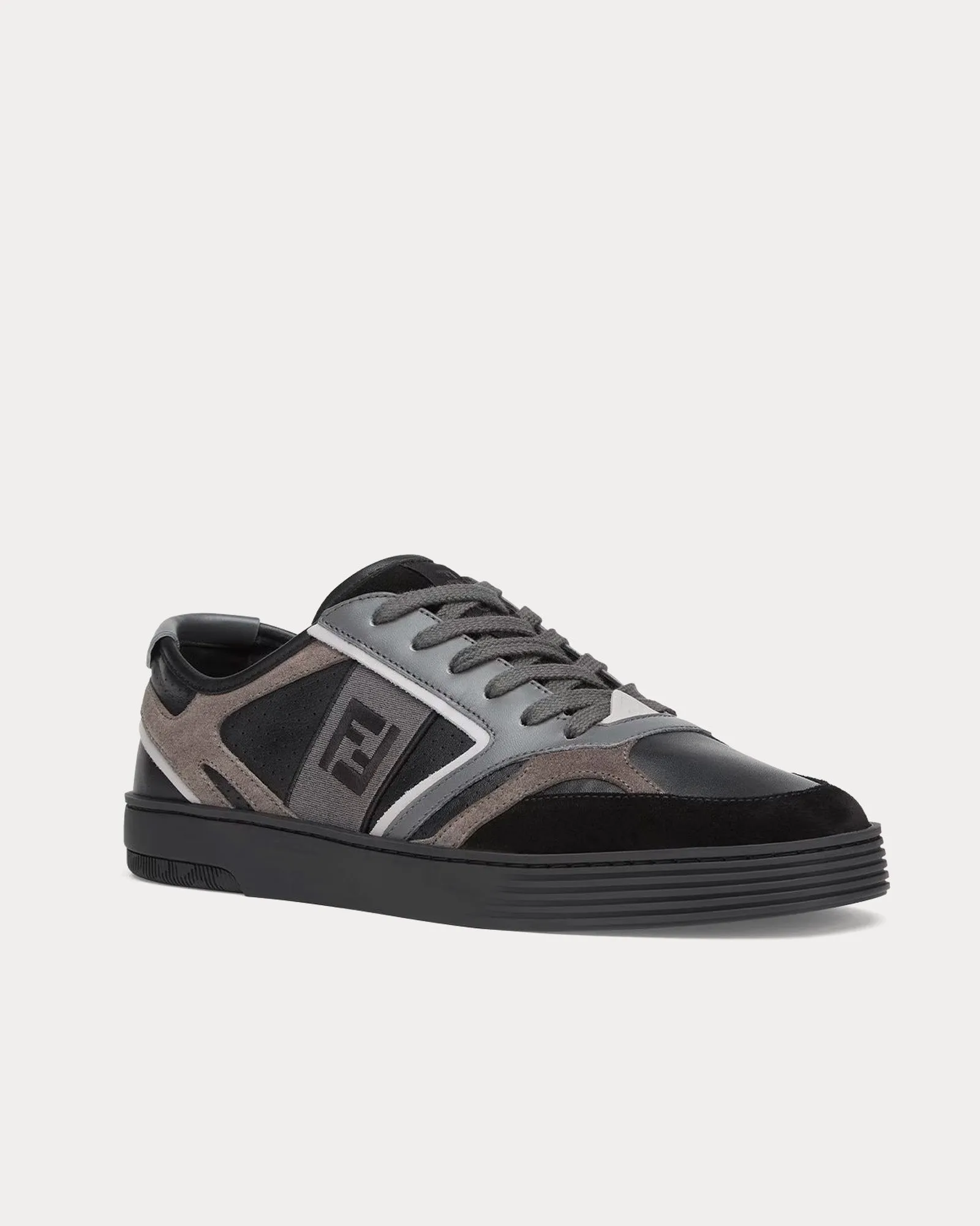 Step Leather Black Low Top Sneakers