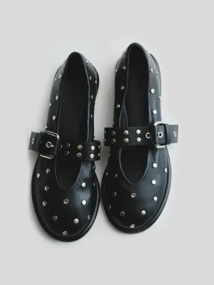 Stud ballerina flats