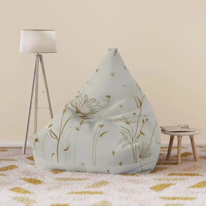 Stylish Golden Flowers Bean Bags Home Decor