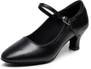 SWDZM Womens Ballroom Dance Shoes Closed Toe Latin Salsa Character Tango Practice Dancing Shoes