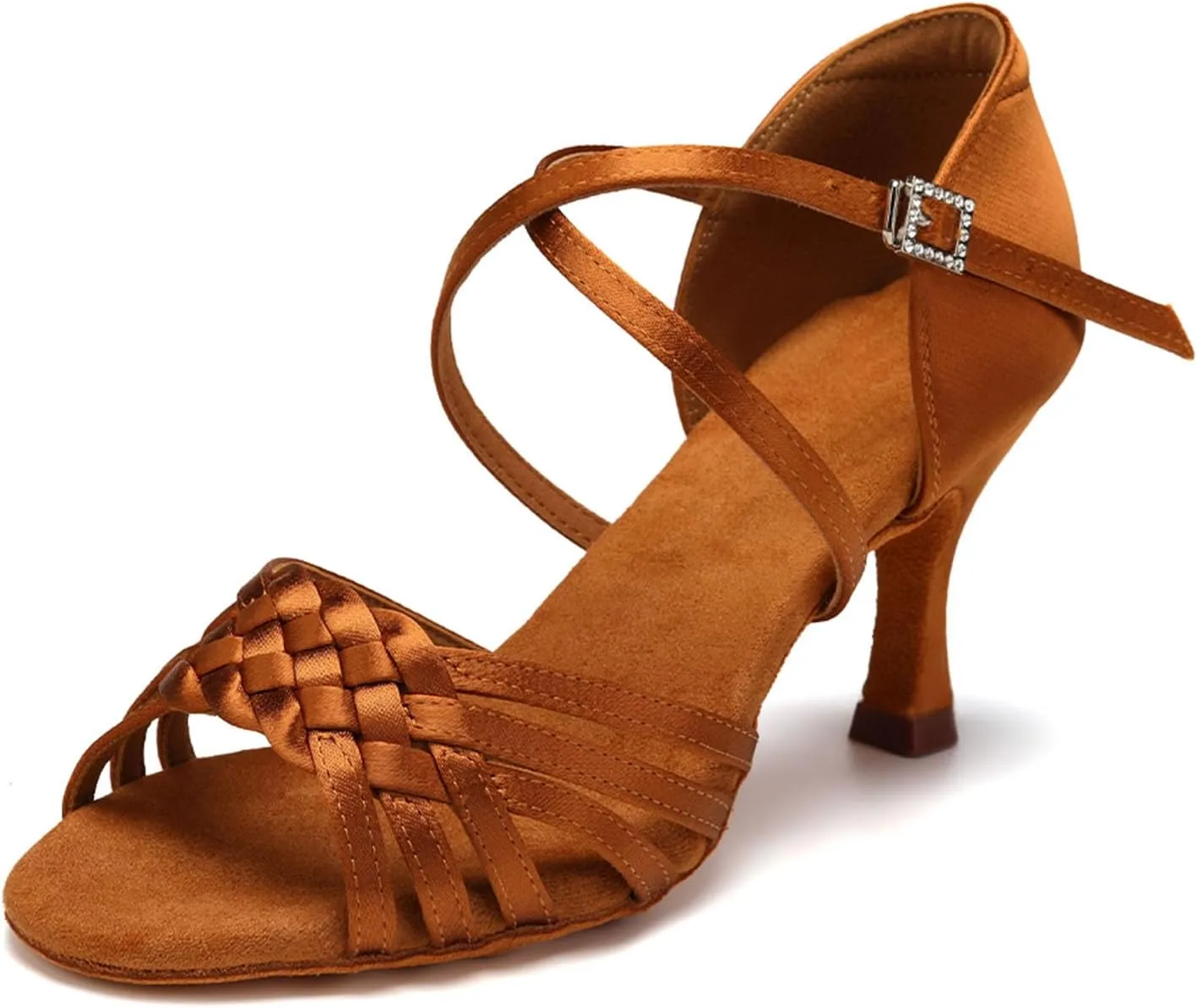 SWDZM Womens Latin Dance Shoes Suede Sole Ballroom Salsa Practice Dancing Shoes