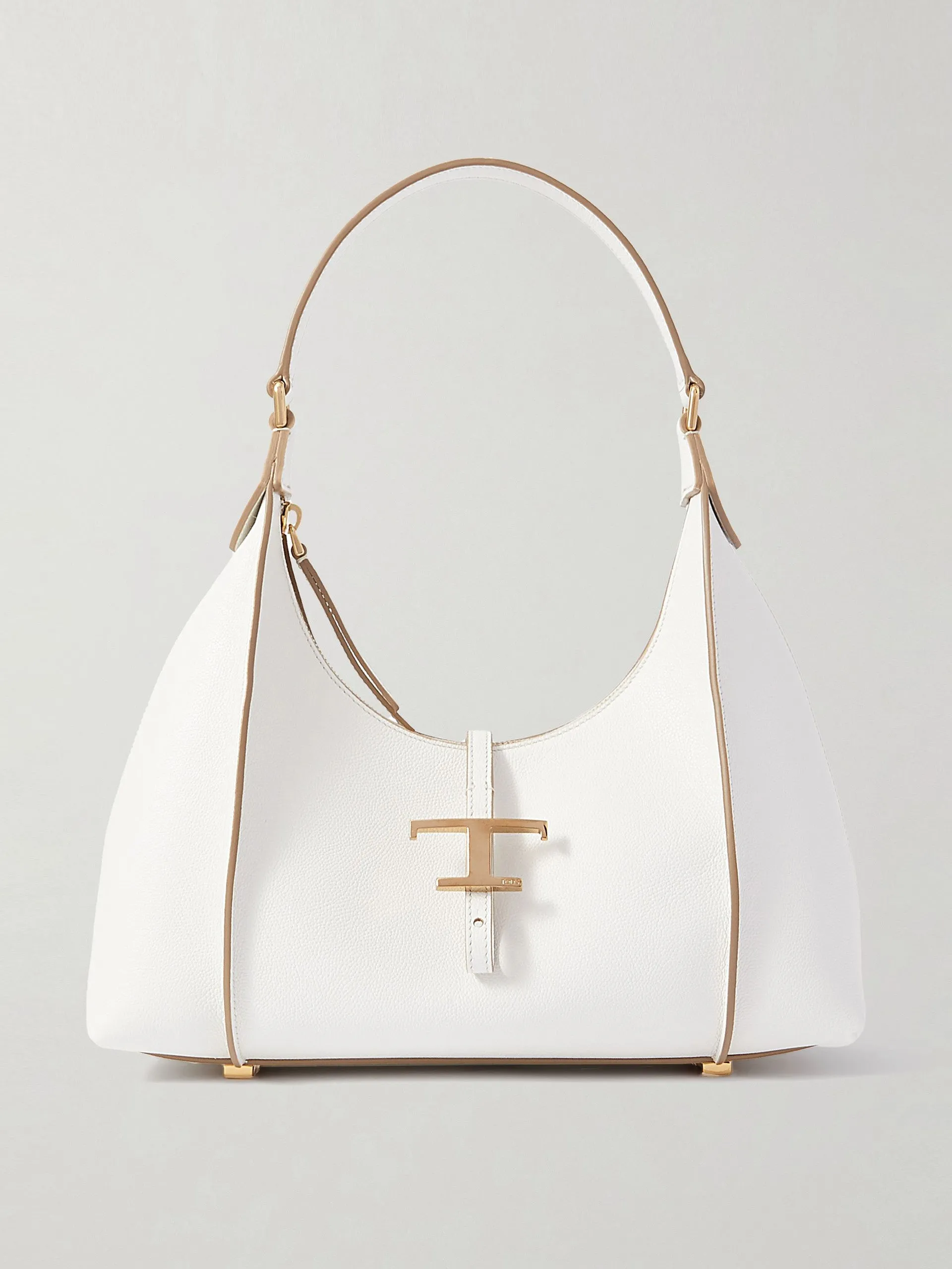 Textured-leather shoulder bag