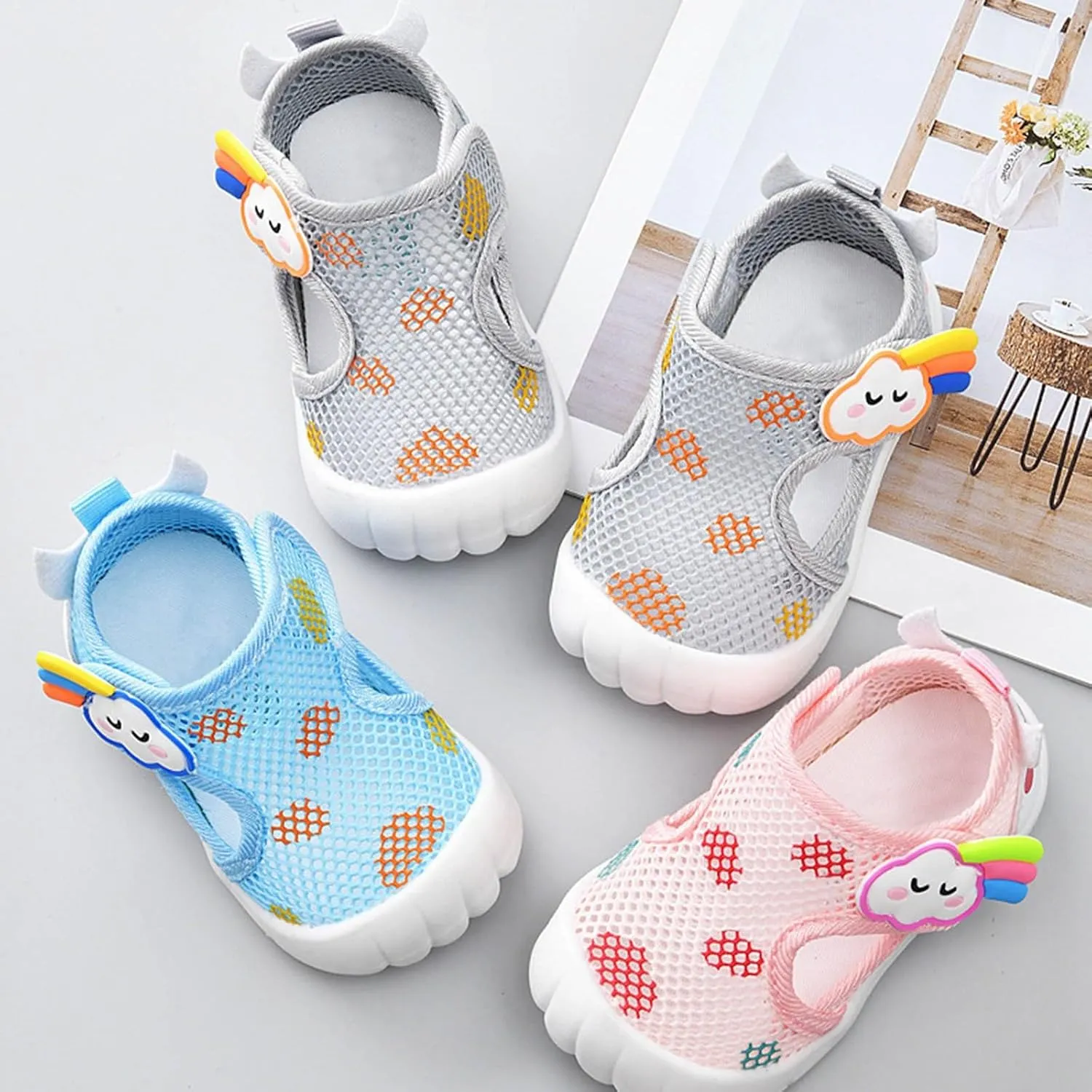 Toddler Water Shoes Barefoot Water Shoes for Kids Baby Socks with Arch Support Breathable Baby Girl Sneakers Size 12