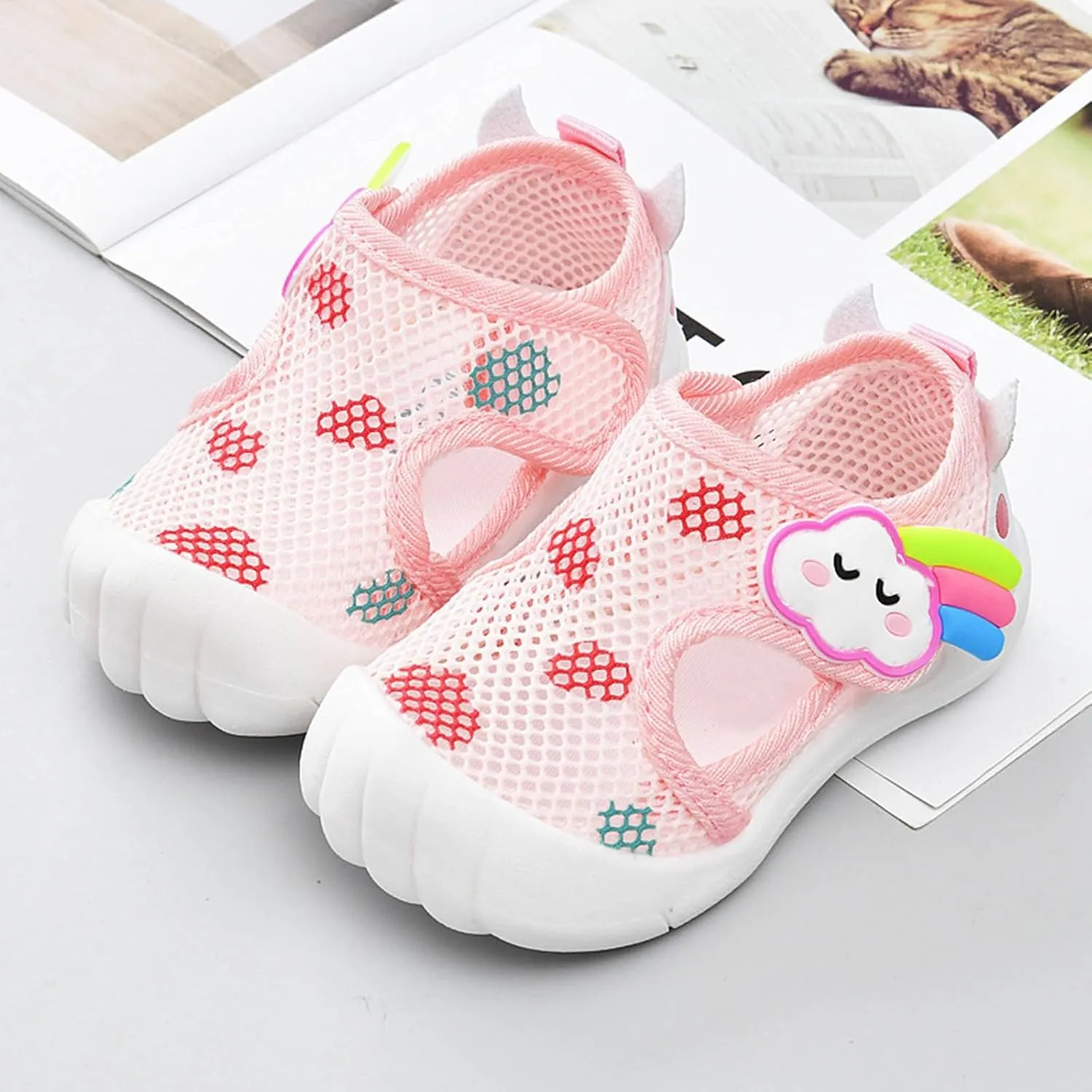 Toddler Water Shoes Barefoot Water Shoes for Kids Baby Socks with Arch Support Breathable Baby Girl Sneakers Size 12