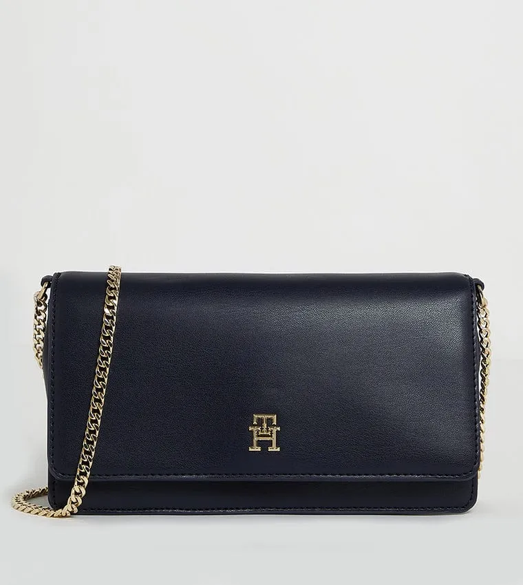 Tommy Hilfiger Refined Chain Crossover Bag in Space Blue